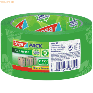 6 x Tesa Packband Eco & Strong 50mmx66m grün 6 x Tesa Packband Eco & Strong 50mmx66m grün von Tesa