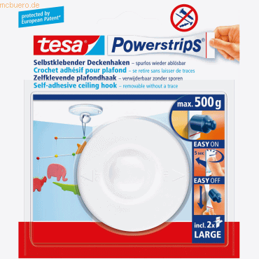 6 x Tesa Powerstrips Deckenhaken Large weiß VE=1 Stück 6 x Tesa Powerstrips Deckenhaken Large weiß VE=1 Stück von Tesa