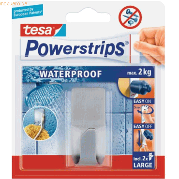 6 x Tesa Powerstrips Haken Zoom Waterproof Metall VE=1 Stück 6 x Tesa Powerstrips Haken Zoom Waterproof Metall VE=1 Stück von Tesa