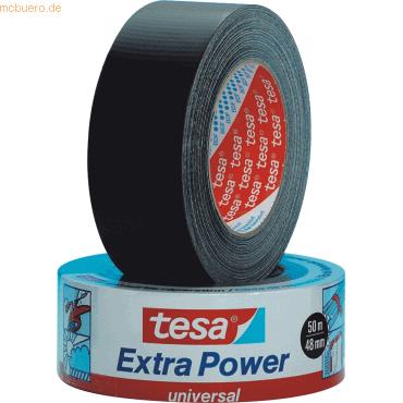 6 x Tesa Reparaturband Extra Power universal 48mm x 25m schwarz von Tesa