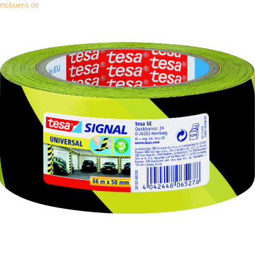 6 x Tesa Signal Markierungsklebeband Universal gelb/schwarz 6 x Tesa Signal Markierungsklebeband Universal gelb/schwarz von Tesa