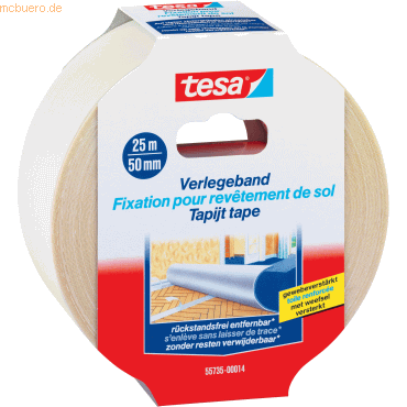 6 x Tesa Verlegeband 25mx50mm removable transparent 6 x Tesa Verlegeband 25mx50mm removable transparent von Tesa