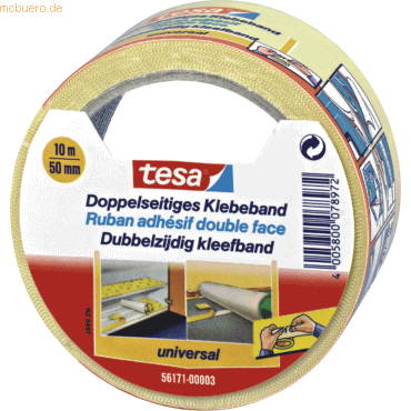 6 x Tesa Verlegeband doppelseitig 50mmx10m gelb 6 x Tesa Verlegeband doppelseitig 50mmx10m gelb von Tesa