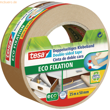 6 x Tesa Verlegeband ecoLogo Fixation doppelseitig 50mmx25m von Tesa