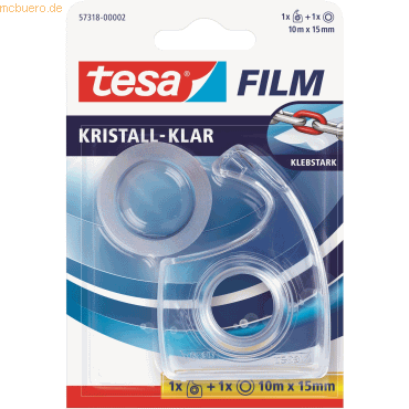 7 x Tesa Klebefilm tesafilm kristall-klar 15mmx10m 1x Rolle+EasyCut Ha von Tesa