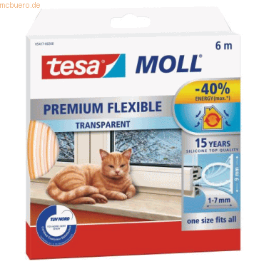 8 x Tesa Silikondichtung für Fenster und Türen tesamoll Premium Flexib von Tesa