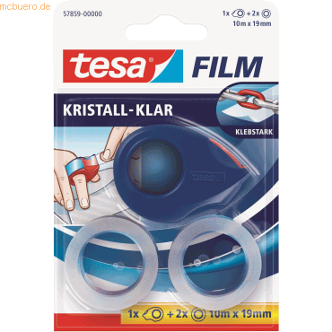 9 x Tesa Klebefilmabroller tesafilm 19mmx10m + 2 Rollen crystal clear von Tesa