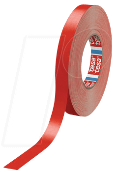 TESA 04651RT-50 - Gewebeband tesaband® Premium, offenes Gewebe, 50 mm, rot von Tesa