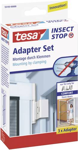 TESA 55193-00 Adapter Alu Comfort Fliegengitter Adapter-Set Passend für Marke (Tiervertreiber) Tesa von Tesa