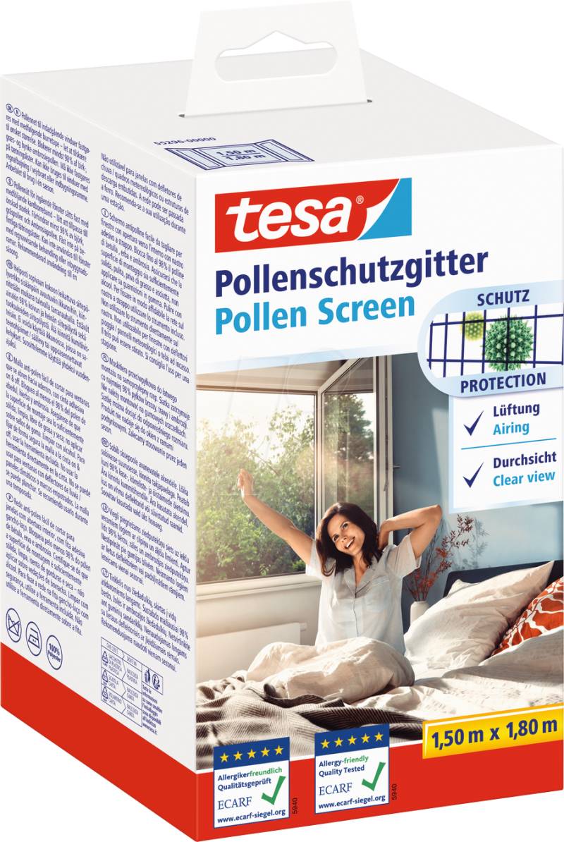 TESA 55296 - Pollenschutzgitter - anthrazit - 1,5m x 1,8m von Tesa