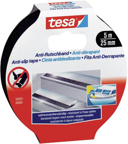 TESA 55587-00002-11 Anti-Rutschband Schwarz (L x B) 5m x 25mm 1St. von Tesa