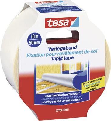 TESA 55731. Bandfarbe: Weiß, Band-Zweck: Kennzeichnung, Material: PVC. Länge: 10 m, Breite: 50 mm (55731) von Tesa