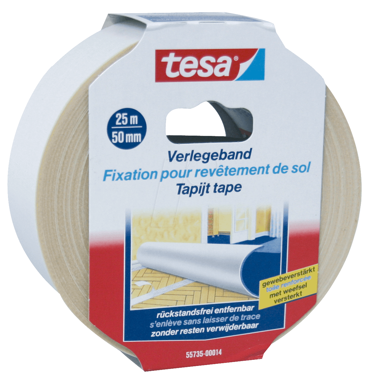 TESA 55735 - Verlegeband, entfernbar, 25 m x 50 mm TESA 55735 - Verlegeband, entfernbar, 25 m x 50 mm von Tesa