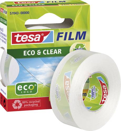 TESA 57043-00000-01 tesafilm Eco & Clear Transparent (L x B) 33m x 19mm 1St. von Tesa