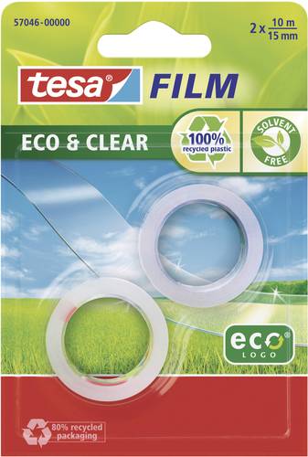 TESA 57046-00000-01 tesafilm Eco & Clear Transparent (L x B) 10m x 15mm 2St. von Tesa