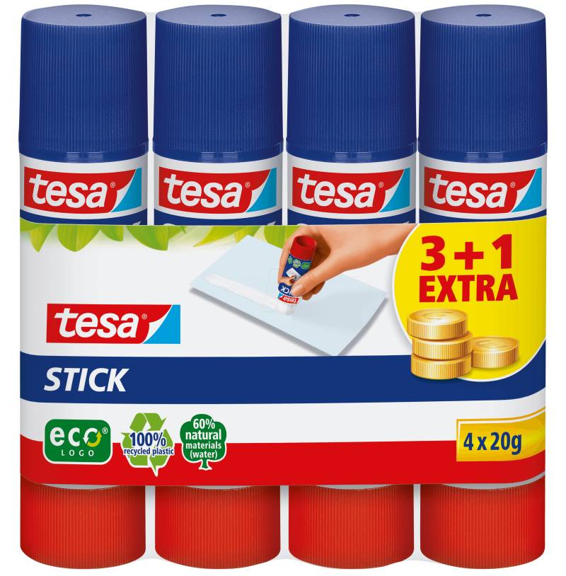 TESA 57088 - tesa® Klebstift 4 x tesa Stick ecoLogo 20 g von Tesa