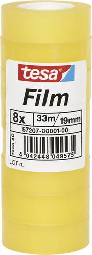 TESA 57207-00001-01 tesafilm Standard Transparent (L x B) 33m x 19mm 8St. von Tesa