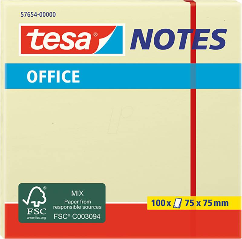 TESA 57654 - Klebezettel, 75 x 75mm, 100 Blatt von Tesa