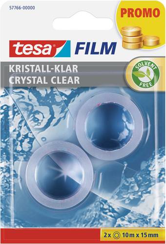 TESA 57766-00000-14 tesafilm kristall-klar Transparent (L x B) 10m x 15mm 2St. von Tesa