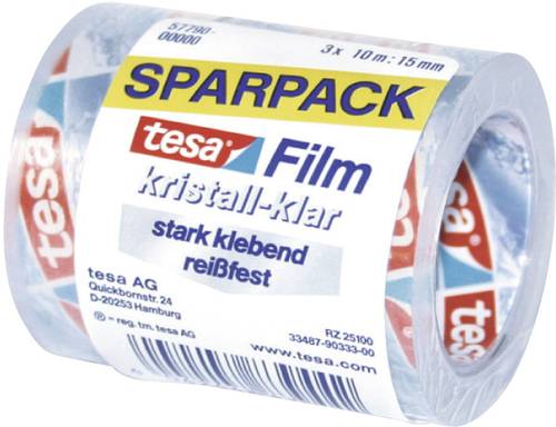 TESA 57790-00000-01 tesafilm kristall-klar Transparent (L x B) 10m x 15mm 3St. von Tesa
