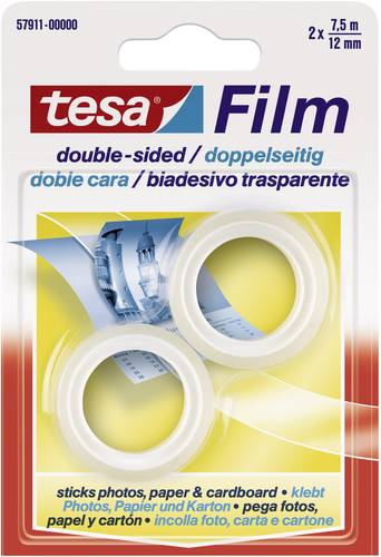 TESA 57911-00000-01 Doppelseitiges Klebeband tesafilm® Transparent (L x B) 7.5m x 12mm 2St. von Tesa