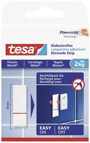 TESA 77760 Klebestreifen Weiß Inhalt: 9St. von Tesa