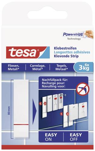 TESA 77761 Klebestreifen Weiß Inhalt: 6St. von Tesa