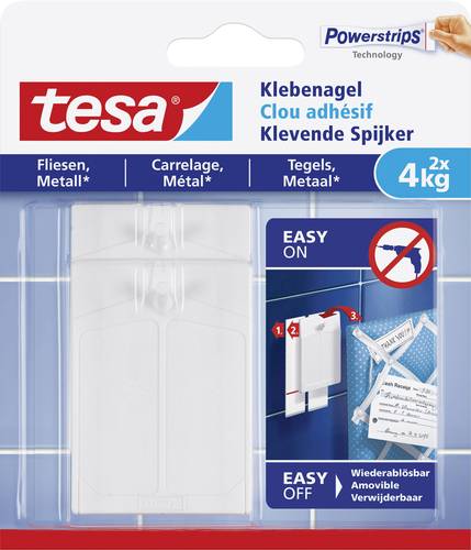 TESA 77766 Klebenagel Weiß Inhalt: 2St. von Tesa