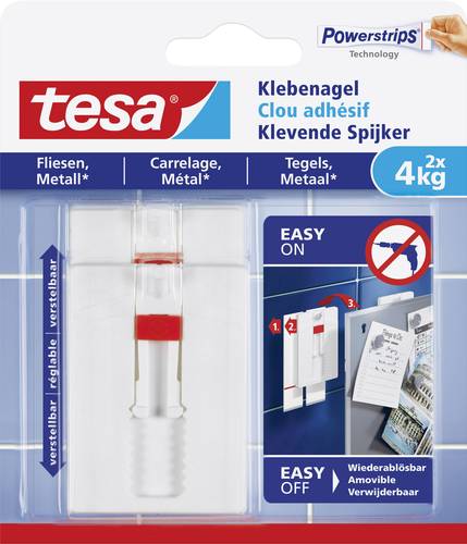 TESA 77767 Klebenagel verstellbar Weiß Inhalt: 2St. von Tesa