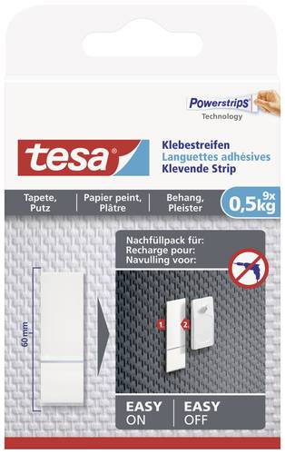 TESA 77770 Klebestreifen Weiß Inhalt: 9St. von Tesa