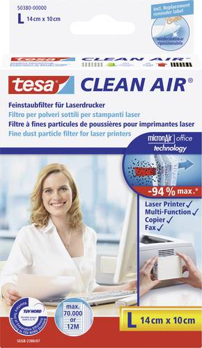TESA Clean Air L Laserdrucker Filter Feinstaub Selbstklebend 1St. von Tesa