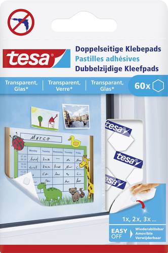 TESA Doppelseitige Klebepads Transparent Inhalt: 60St. von Tesa