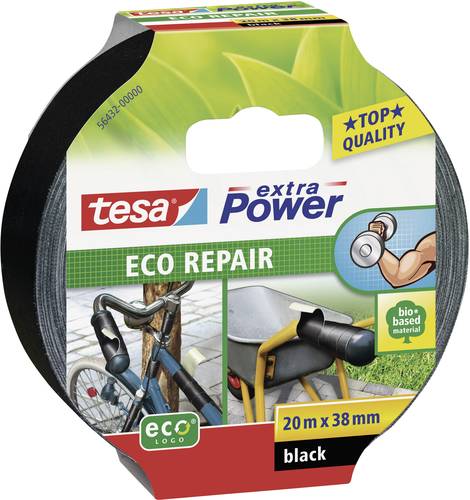 TESA ECO REPAIR 56432-00000-00 Gewebeklebeband tesa® extra Power Schwarz (L x B) 20m x 38mm 1St. von Tesa