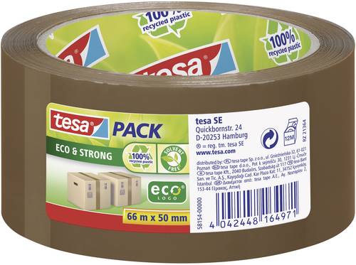 TESA ECO & STRONG 58154-00000-00 Packband tesapack® Braun (L x B) 66m x 50mm 1St. von Tesa