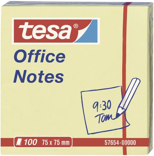 TESA Haftnotiz 57654-00000 75mm x 75mm Gelb 100 Blatt von Tesa