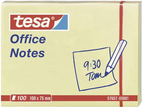 TESA Haftnotiz 57657-00001 100mm x 75mm Gelb 100 Blatt von Tesa
