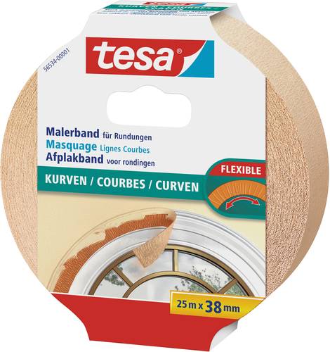 TESA KURVEN 56534-00001-00 Kreppband Beige (L x B) 25m x 38mm 1St. von Tesa