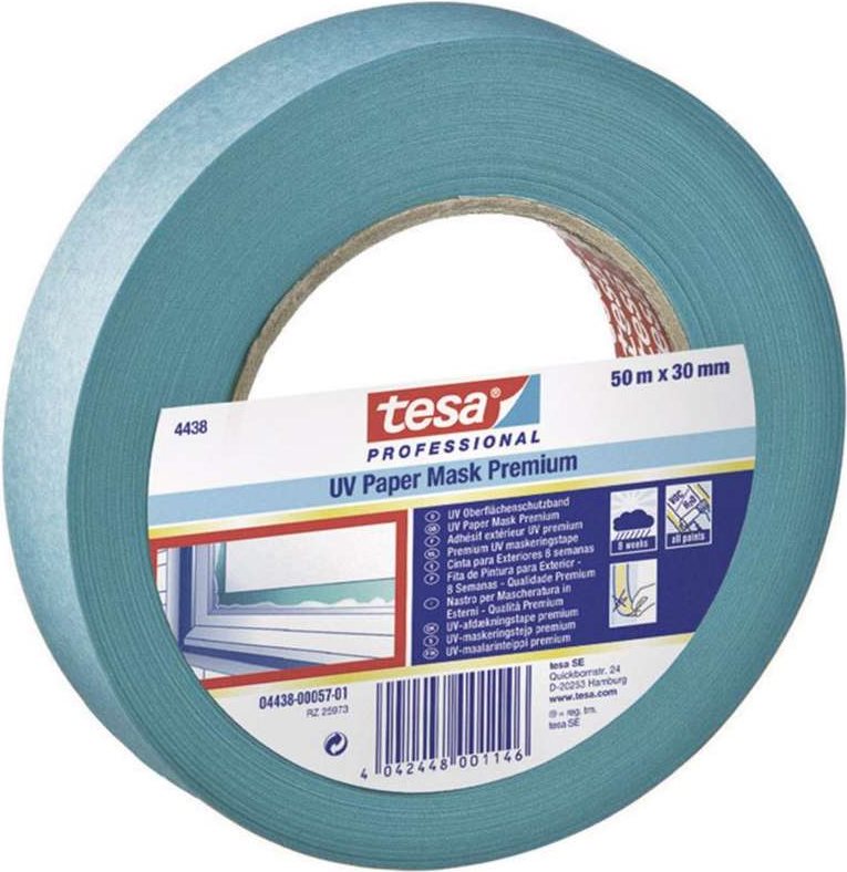 TESA Kreppband Blau (L x B) 50 m x 30 mm Acryl Inhalt: 1 Rolle(n) (4438-17-00) von Tesa