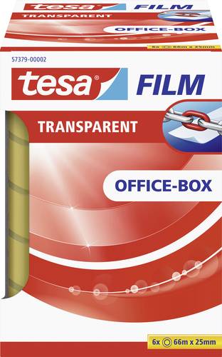 TESA OFFICE-BOX 57379-00002-01 tesafilm Transparent (L x B) 66m x 25mm 6St. von Tesa