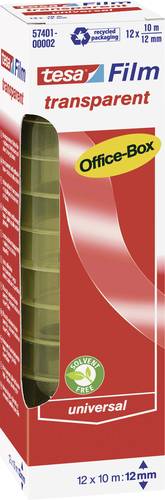 TESA OFFICE-BOX 57401-00002-03 tesafilm Transparent (L x B) 10m x 12mm 12St. von Tesa
