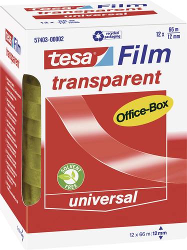 TESA OFFICE-BOX 57403-00002-01 tesafilm Transparent (L x B) 66m x 12mm 12St. von Tesa