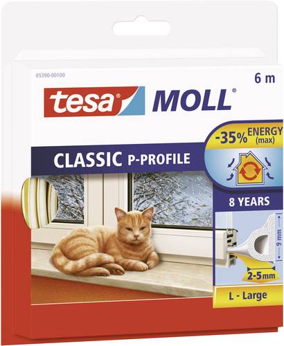 TESA P-PROFILE 05390-00100-00 Dichtband tesamoll® Weiß (L x B) 6m x 9mm 1St. von Tesa
