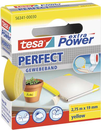 TESA PERFECT 56341-00030-03 Gewebeklebeband tesa® extra Power Gelb (L x B) 2.75m x 19mm 1St. von Tesa