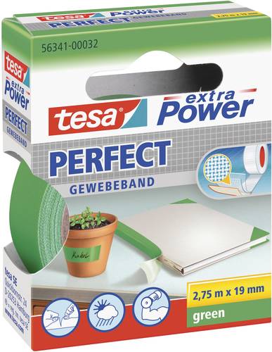 TESA PERFECT 56341-00032-03 Gewebeklebeband tesa® extra Power Grün (L x B) 2.75m x 19mm 1St. von Tesa