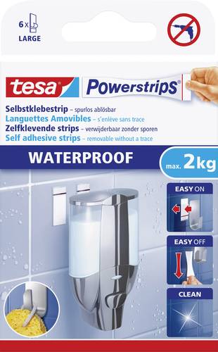 TESA POWERSTRIPS® Doppelseitiger Klebestreifen Weiß Inhalt: 6St. von Tesa