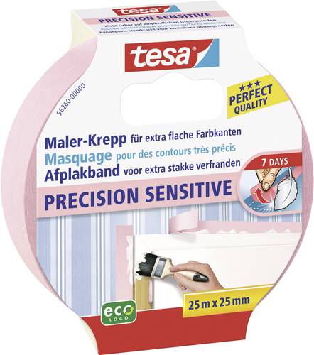 TESA PRECISION SENSITIVE 56260-00000-03 Kreppband tesa® Rosa (L x B) 25m x 25mm 1St. von Tesa