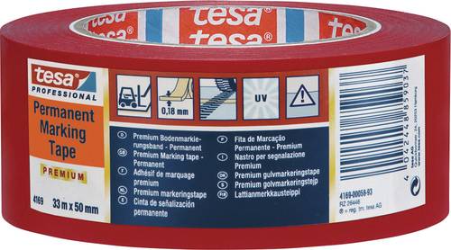 TESA PREMIUM 04169-00059-93 Markierungsklebeband tesa® Professional Rot (L x B) 33m x 50mm 1St. von Tesa