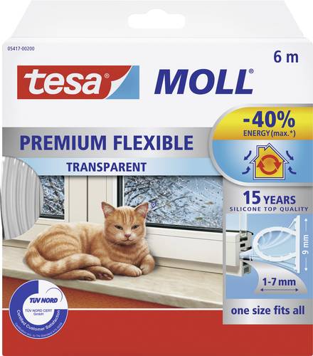 TESA PREMIUM FLEXIBLE 05417-00200-02 Dichtband tesamoll® Transparent (L x B) 6m x 9mm 1St. von Tesa