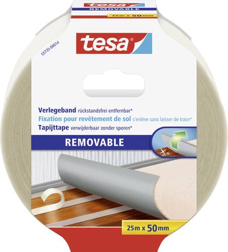 TESA REMOVABLE 55735-00014-11 Verlegeband Transparent (L x B) 25m x 50mm 1St. von Tesa