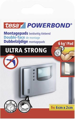 TESA ULTRA STRONG 55790-00001-00 Doppelseitige Klebepads tesa® Powerbond Weiß (L x B) 60mm x 20mm von Tesa